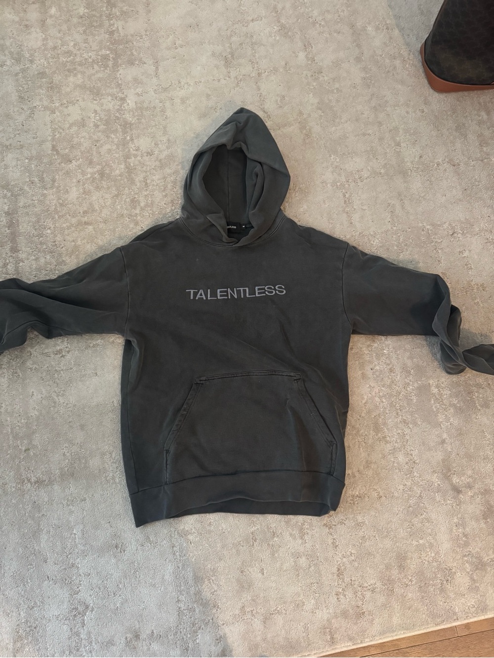 Talentless hoodie - Charcoal Gray size medium